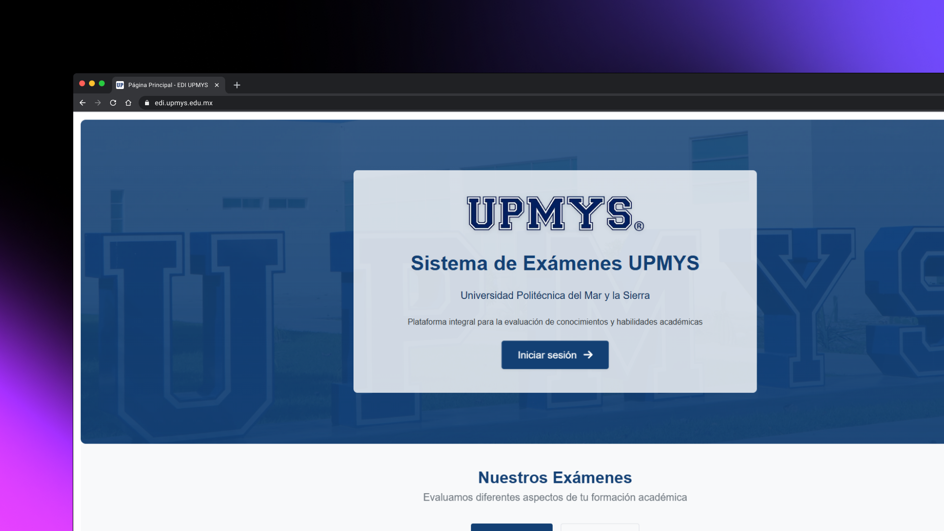 EDI-UPMYS - Plataforma para la evaluación de conocimientos